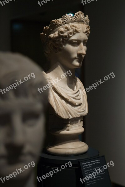 Stone Bust Agrippina Oxford Oxfordshire Ashmolean Museum