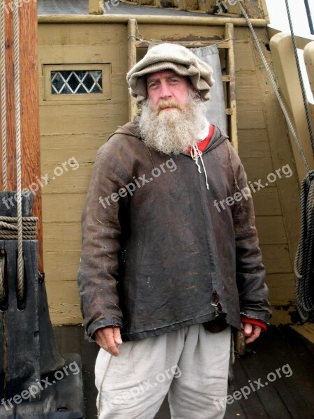 Sailor Seaman Mayflower Beard Vessel