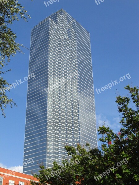 Dallas Buildings Downtown Office Buildings Glass Facade