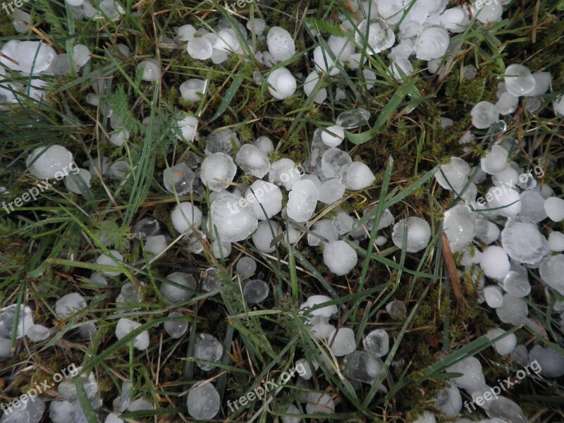 Hail Hailstones Weather Storm Precipitate