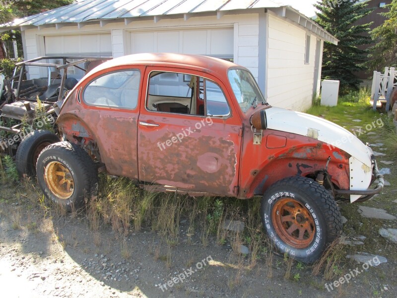 Vw Beetle Car Old Automobile Vehicle