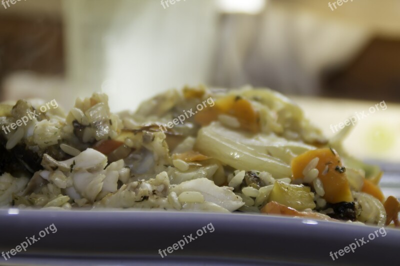 Rice Fish Cook Lunch Delicacies