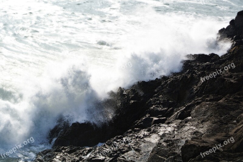 Sea Waves Side Ocean Atlantic