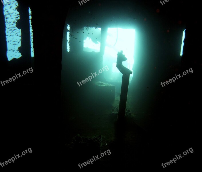 Diving Wreck Underwater Water Sea