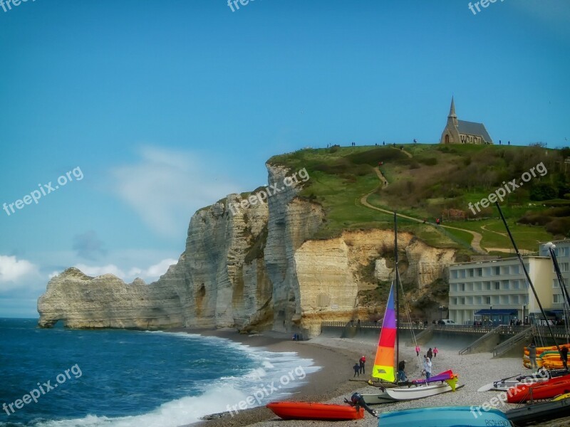 Etretat France Sea Ocean Water