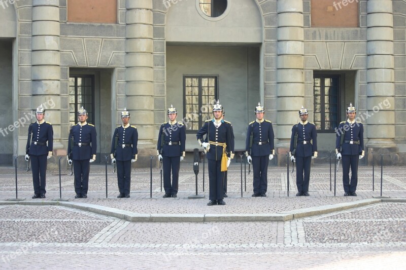 Changing Of The Guard Guard Sweden Stockholm Palace