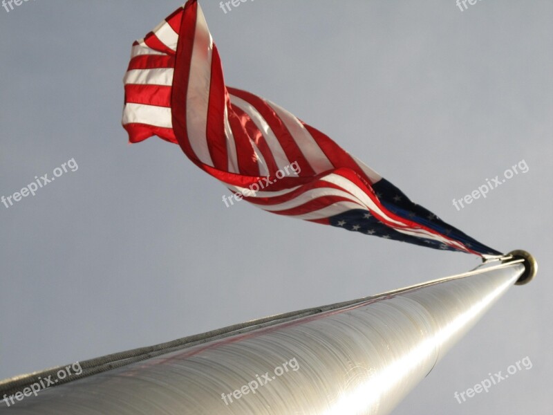 American Flag Flag Flying Stars And Stripes Patriotism