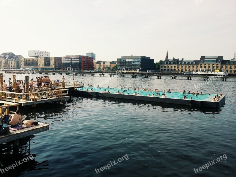 Swimming Pool Channel Berlin Outdoor Pool People