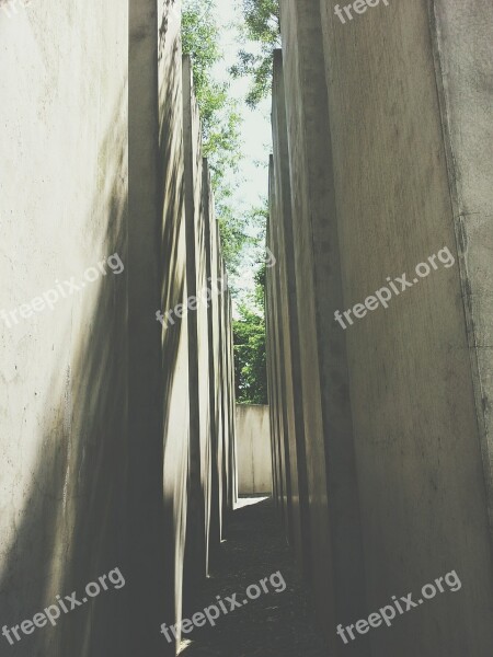 Berlin Jewish Museum Stones Walls Free Photos