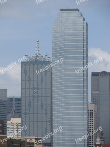 Dallas Skyline Buildings Downtown Office Buildings