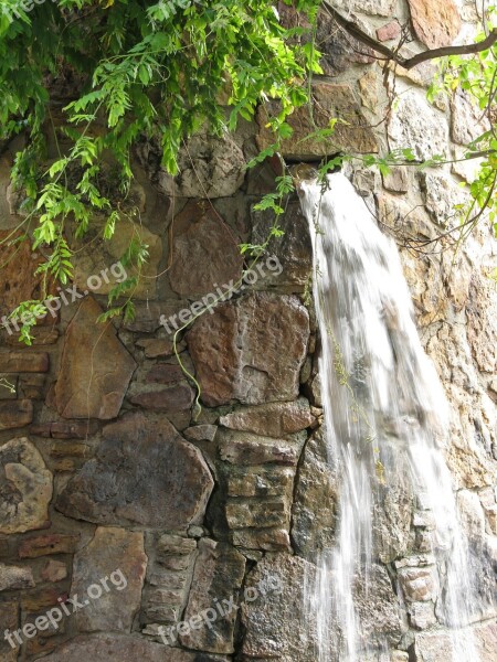 Waterfall Fountain Architecture Urban Water