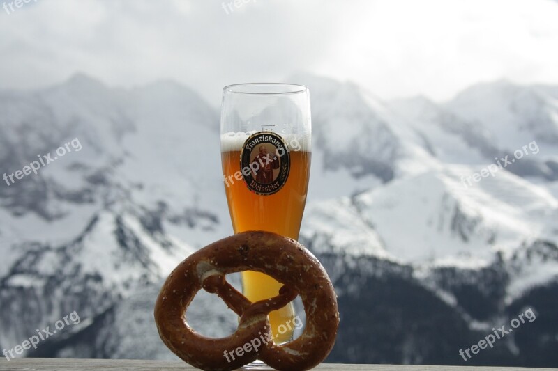 Beer Pretzel Mountains Free Photos