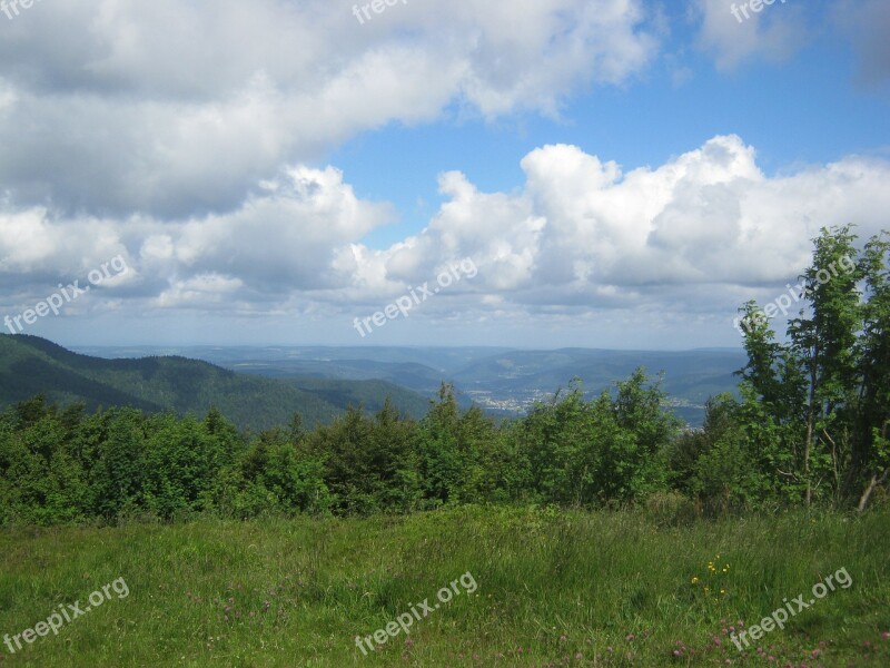 Vosges View Panorama Summer Green