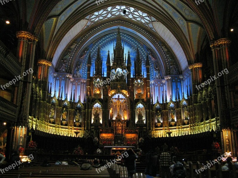 Church Cathedral Montreal Religion City