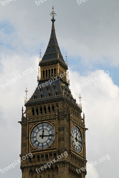 Big Ben Tower England Landmark Clock