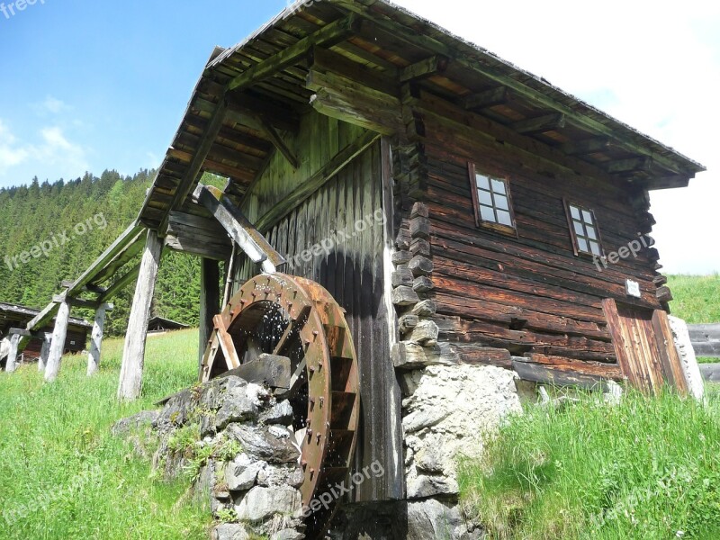 Waterwheel Water Mill Wood Old Nature