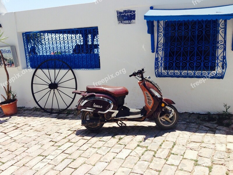 Motor Scooter Roller Tunisia Vacations Window