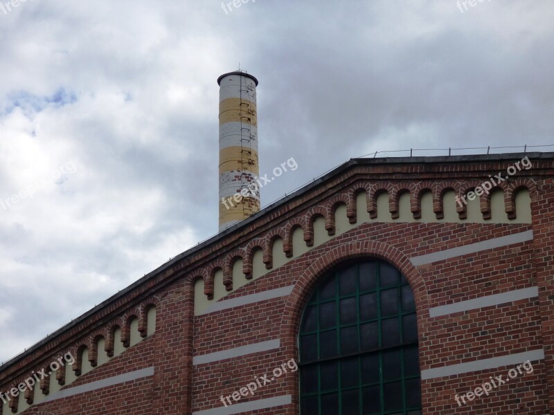 Company Building Chimney Sky Brick