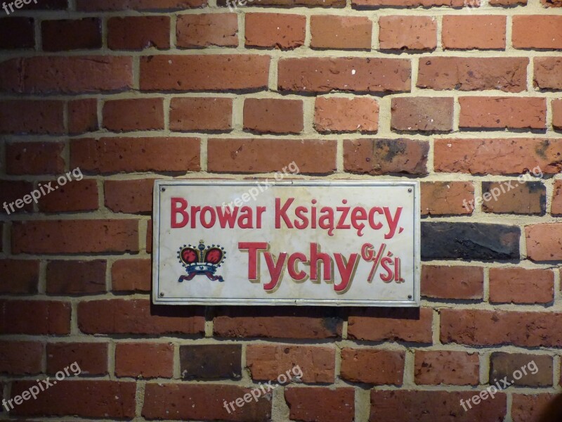 Tychy Logo Tablet Brewery Beer