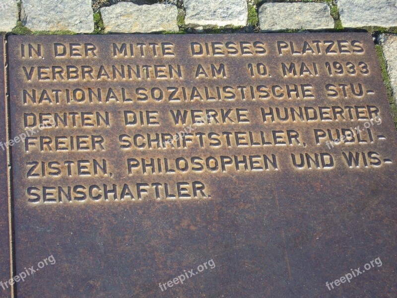 Berlin Plaque Book Burning Bebelplatz Old Library