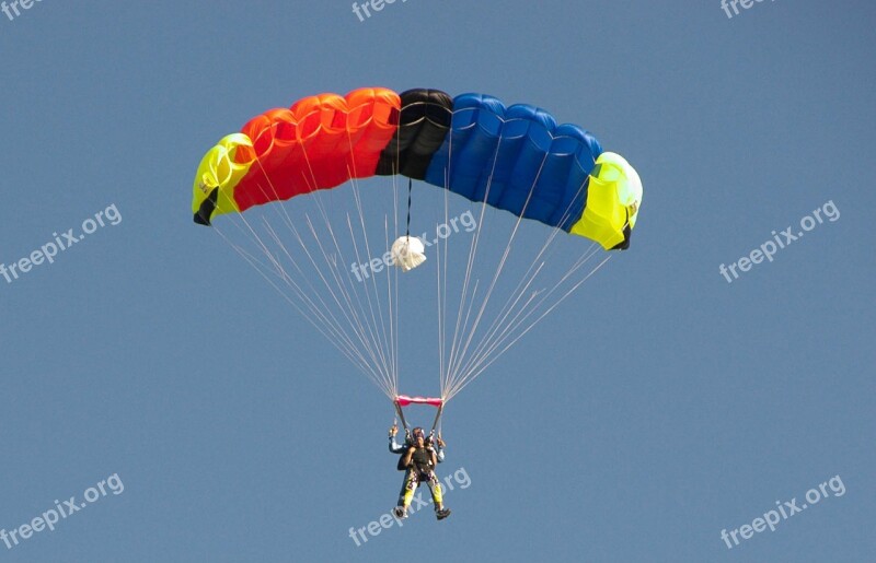 Skydiver Parachute Skydiving Parachuting Extreme