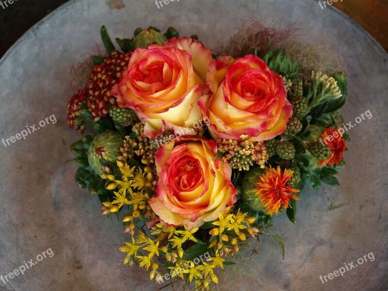 Flowers Arrangement Roses Love Deco