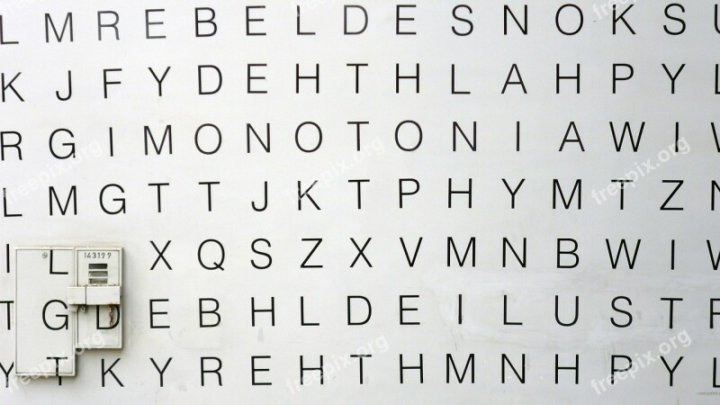 Letters Wall Text Typography Graphic