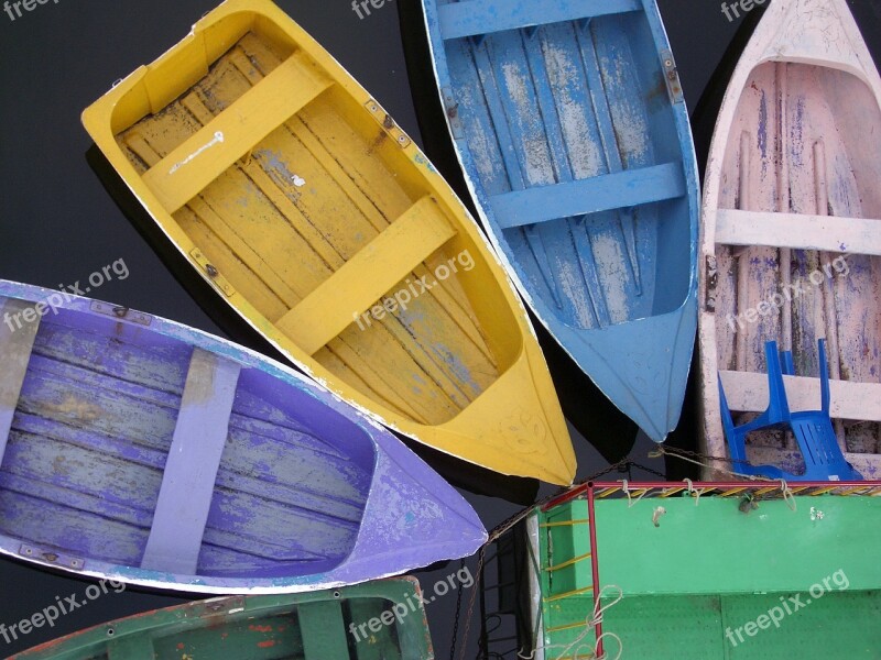 Boat Rowboat Wood Lake Peaceful