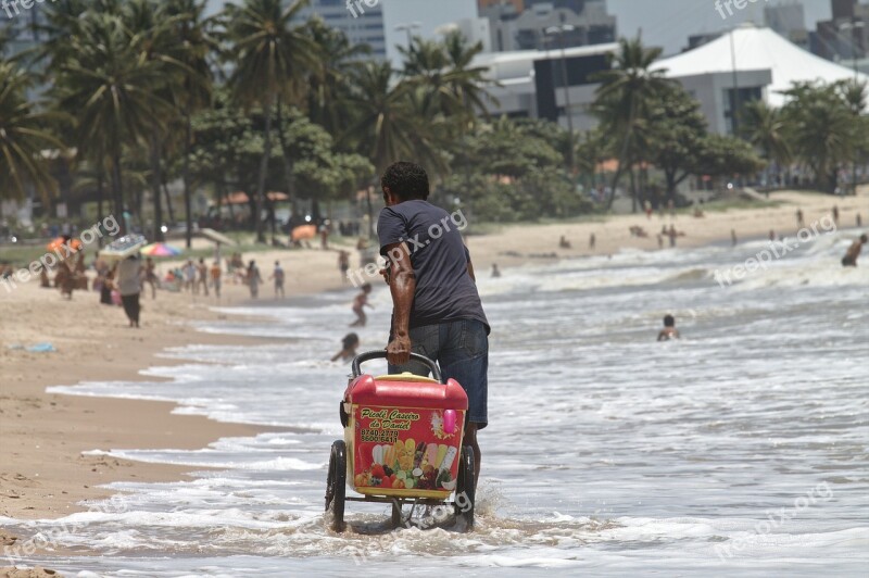 Work Beach Seller On Wheels Popsicle