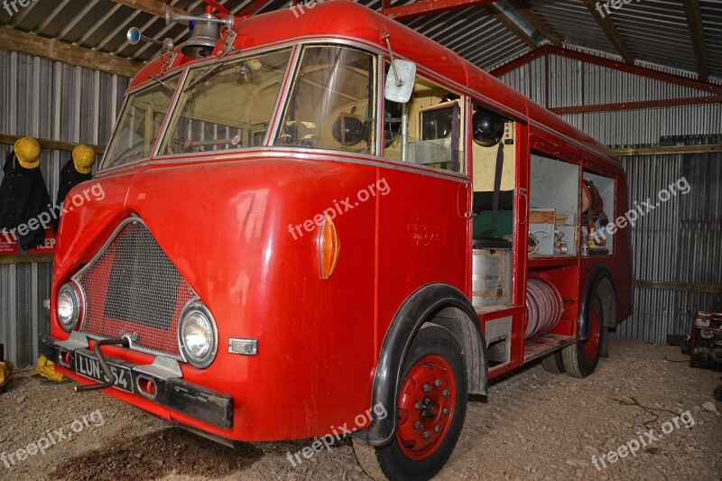 Old Fire Engine Emergency Vehicle