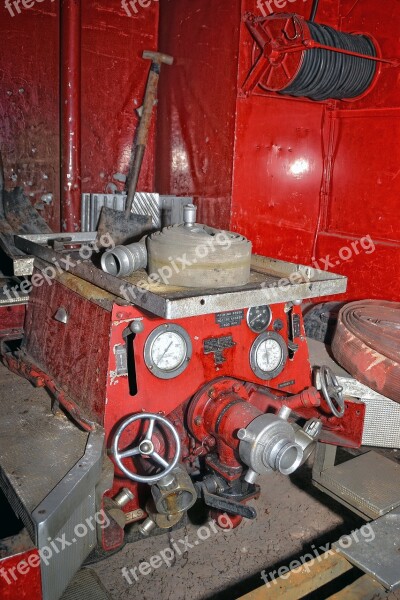 Old Fire Engine Emergency Pump