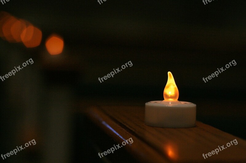 Artificial Candle Candle Church Christmas Free Photos