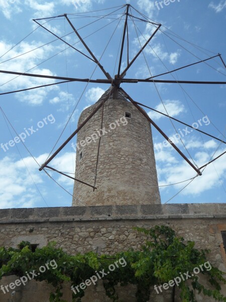 Old Old Mill Windmill Landmark Mallorca