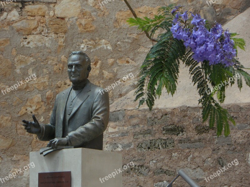 Sculpture Famous Personality Son Of The City Algaida Memorial Stone