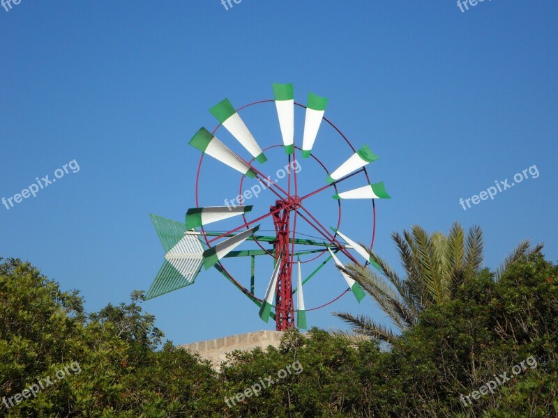 Windmill Mallorca Wheel Wind Landmark