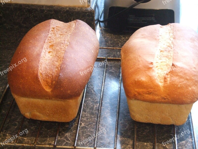 White Bread Loaf Food Fresh