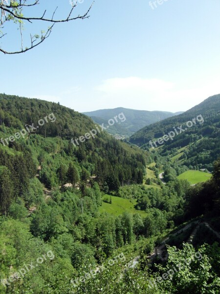 Black Forest Valley Outlook View Landscape