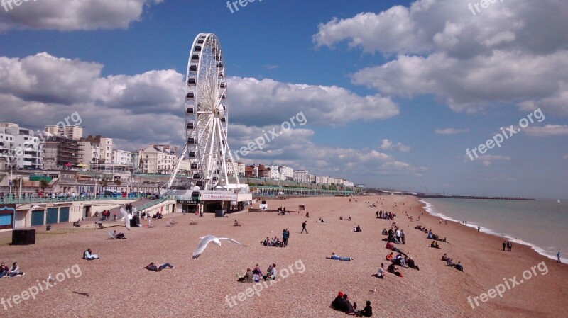 Brighton Beach Sea Uk England