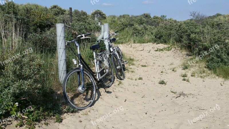 Bike Wheel Sand Holland North Sea