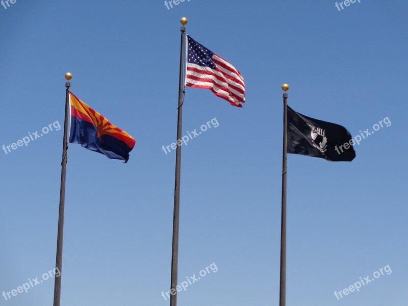 Flag Arizona American Waving Usa