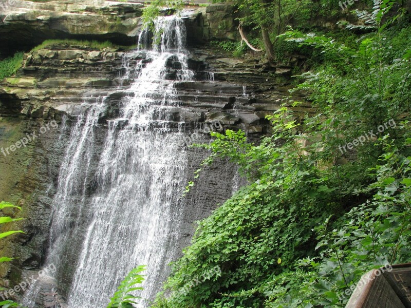 Cuyahoga Valley National Park Brandywine Falls Ohio Waterfall Free Photos