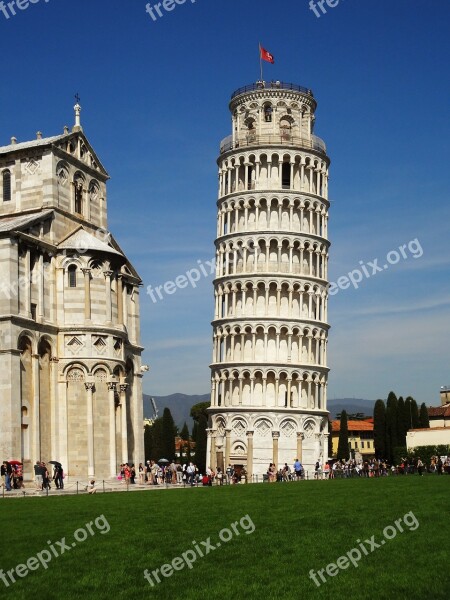 Pisa Italy Leaning Tower Free Photos