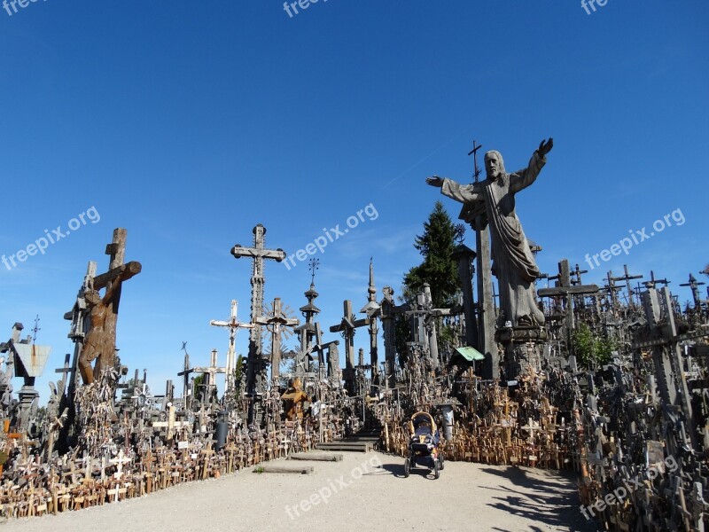 Hill Of Crosses Crosses Siauliai Lithuania The Hill Of Crosses