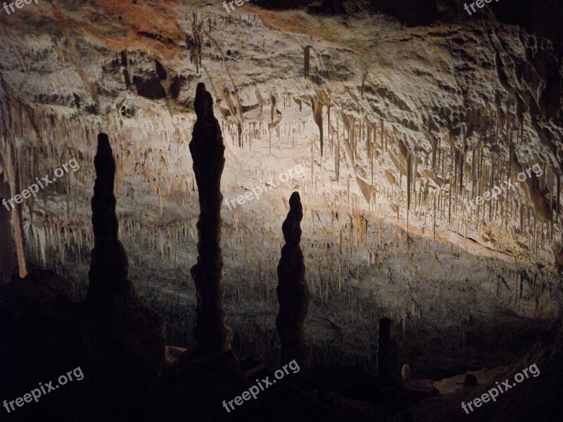 Cave Dragon's Lair Mallorca Stalagmites Speleothems