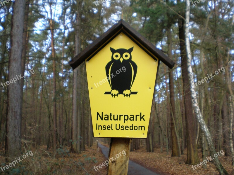 Shield Sign Nature Park Board Note