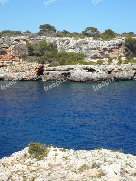 Bay Maritime Rock Mallorca Mediterranean