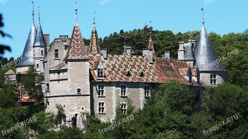 Castles Castle The Rochepot Burgundy France