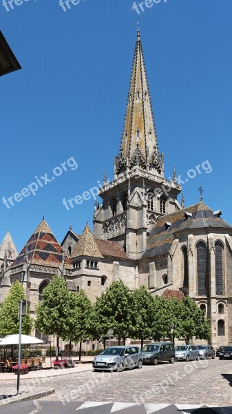 Autun Church Former History Buildings