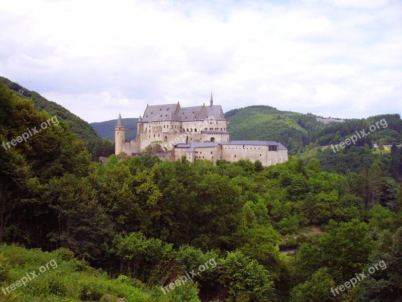 Castle Vianden Luxembourg Border Region Free Photos