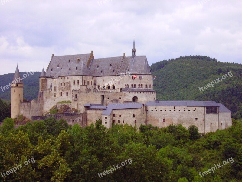 Castle Vianden Luxembourg Border Region Free Photos